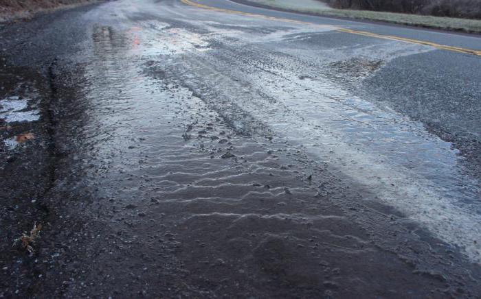 ice on the roads