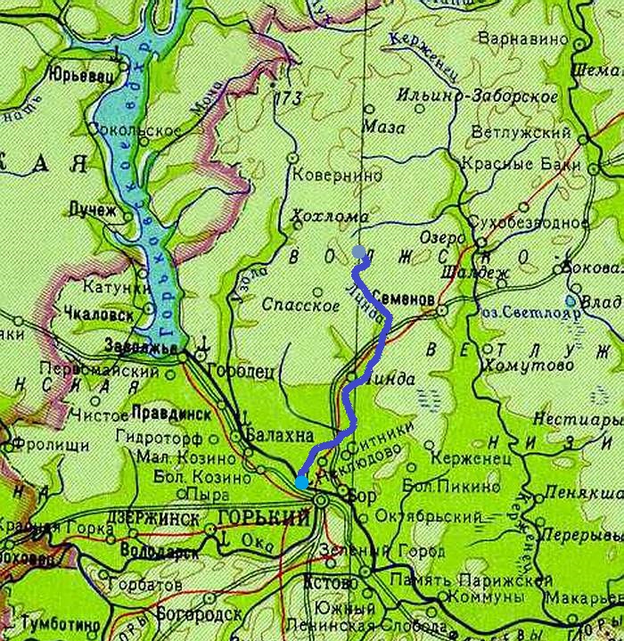 река Линда на карте