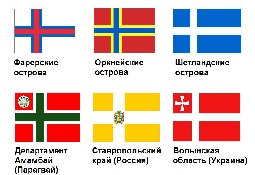 скандинавский крест на флагах