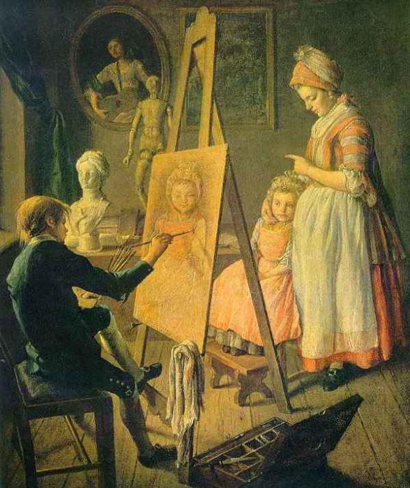 описание картины юный живописец