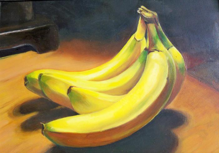 как нарисовать банан