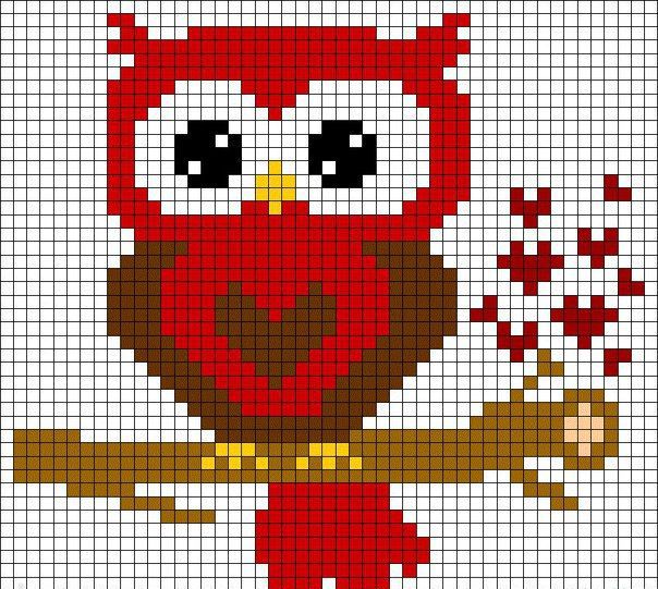 Owl on a branch of French knot embroidery