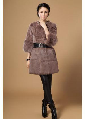 Rabbit fur coat