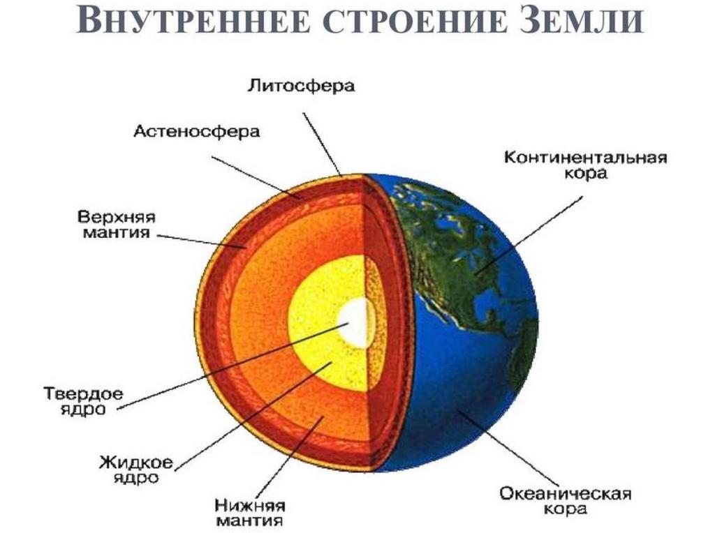 кора Земли в разрезе