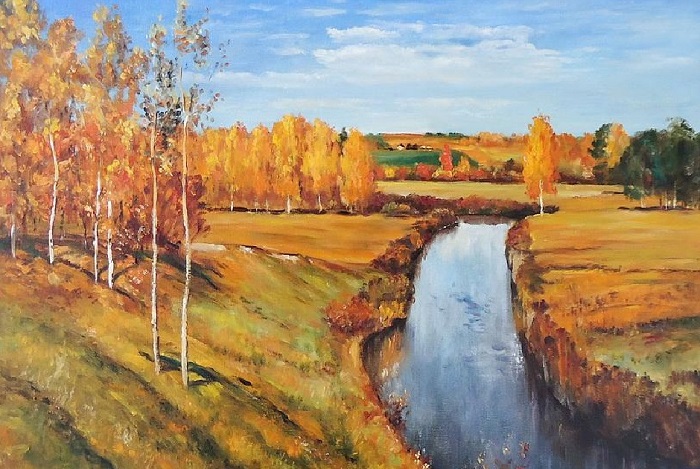 Золотая осень - картина И.Левитана
