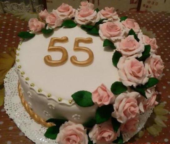 Торт фото с днем рождения женщине 55 лет