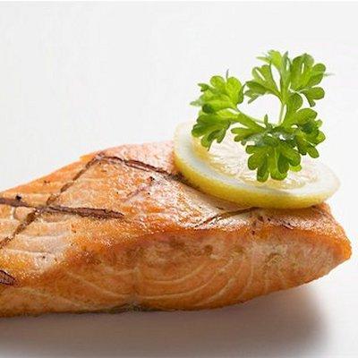 grilled salmon steak