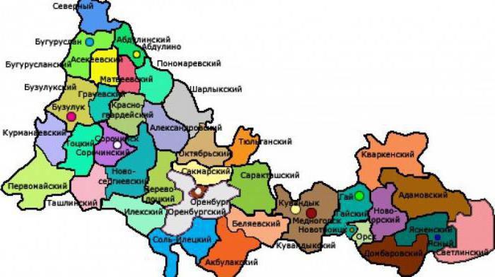 list of cities in the Orenburg region