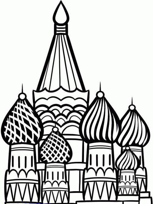 Кремль рисунок для детей карандашом легкие
