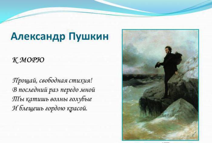 анализ к морю пушкин
