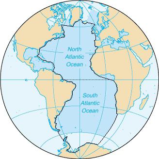 рельеф дна атлантического океана