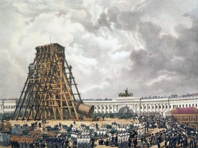 история александровской колонны в санкт петербурге