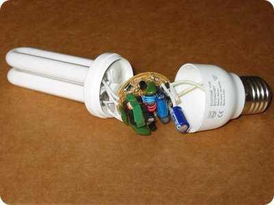 ремонт энергосберегающей лампы своими руками 
