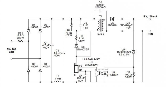 wiring diagram for a two-rate single-phase meter