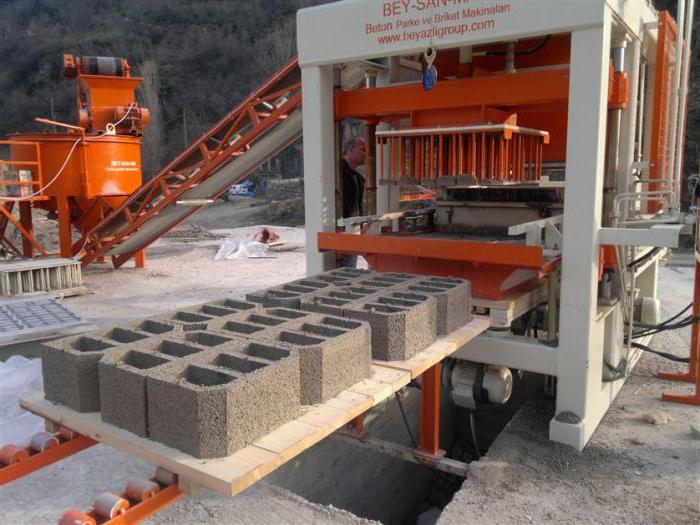 machine for expanded clay concrete blocks