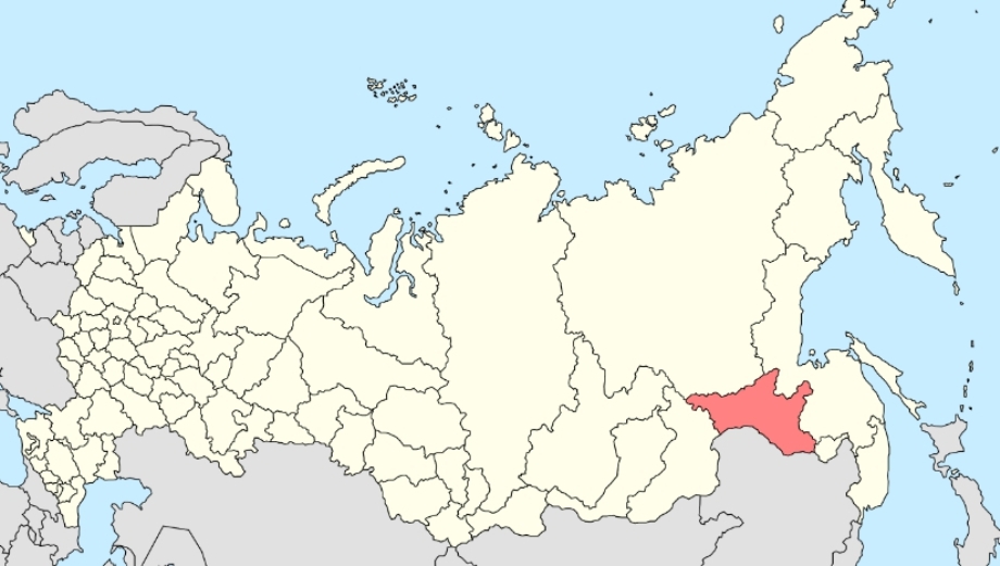 Амурская область на карте России 