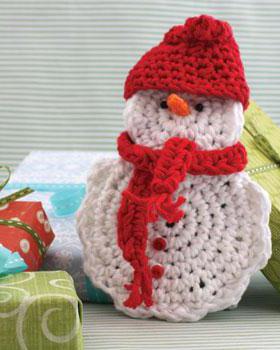 crocheted snowman