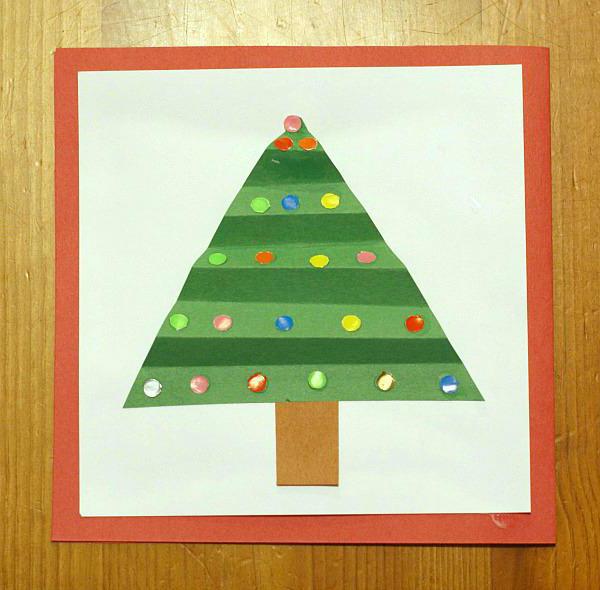 do-it-yourself 3D Christmas card for children