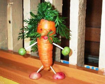 crafts from potatoes and carrots for school