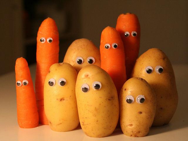 поделки из картошки и морковки 