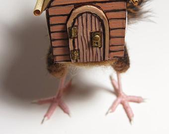 do-it-yourself hut on chicken legs