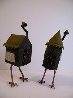 do-it-yourself hut on chicken legs