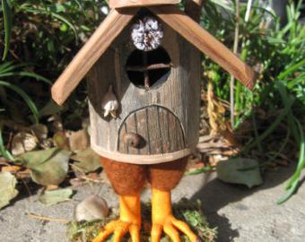 do-it-yourself hut on chicken legs