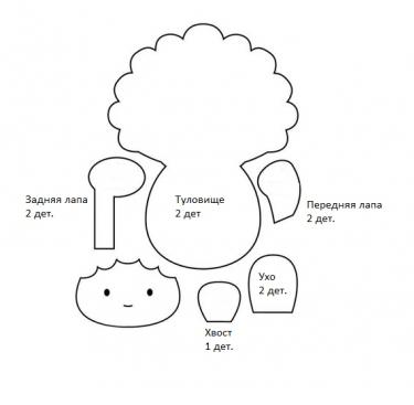 барашек из фетра сувенир своими руками 