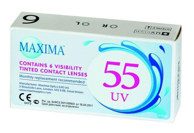 контактные линзы maxima 55 uv 