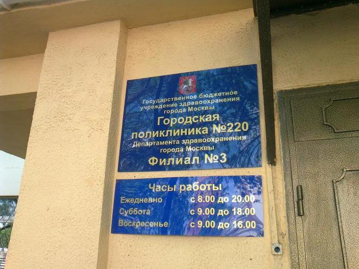 220 поликлиника г москвы