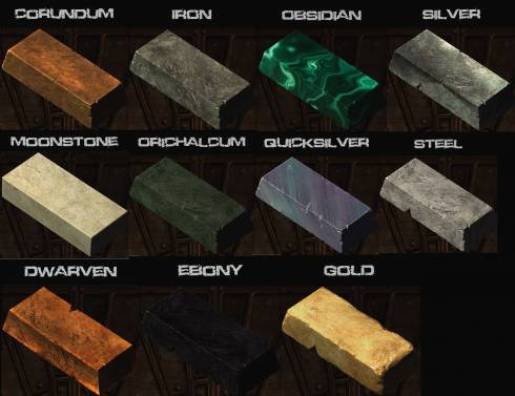 What are the ingots in "Skyrim"