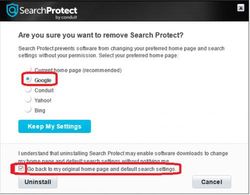 What is search protect