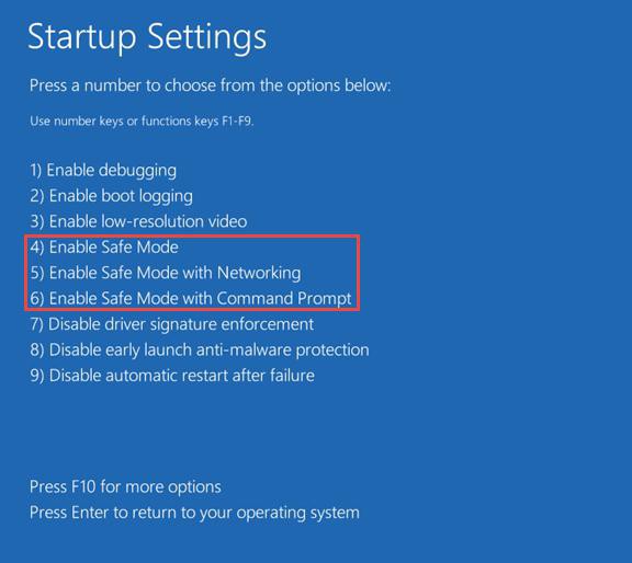 how to enable safe mode on windows 10