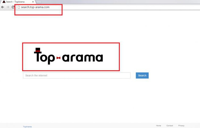 как удалить поисковик top arama 