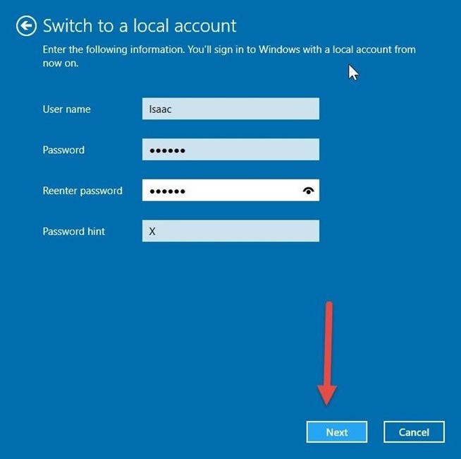 how to completely delete windows 10 account