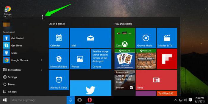 how to change the start menu in windows 10