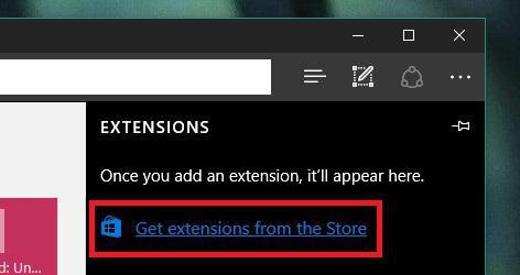 how to enable extensions in microsoft edge