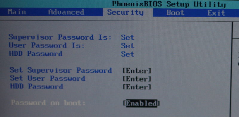 Типы паролей в BIOS