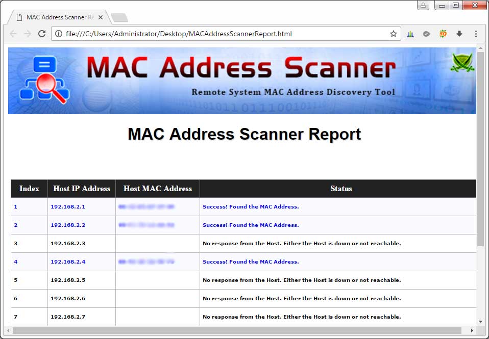 Сканер MAC-адресов