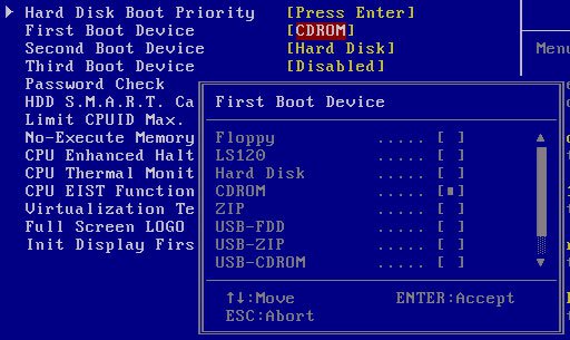 No bootable partition in table при установке с флешки