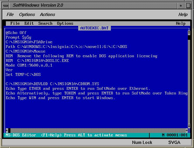 Пример содержания файла Autoexec.bat