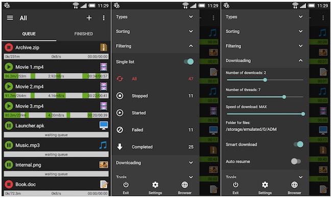 Приложение Advanced Download Manager
