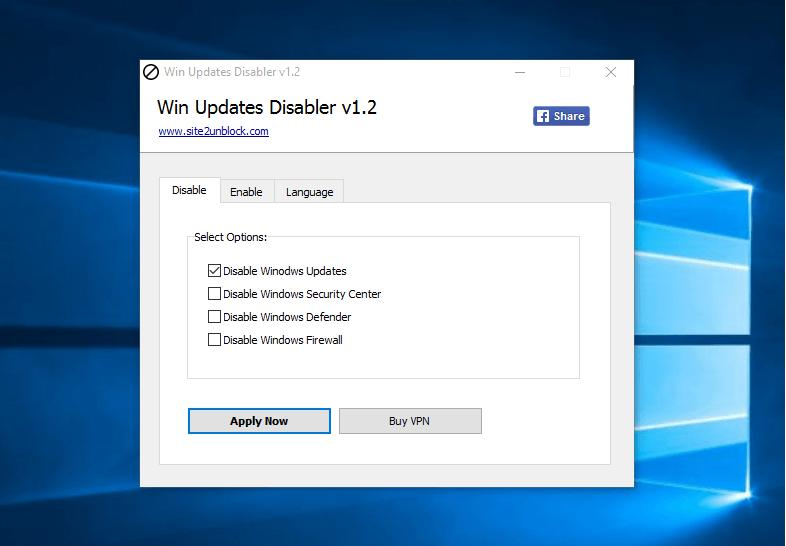 Windows 10   Win Updates Disabler