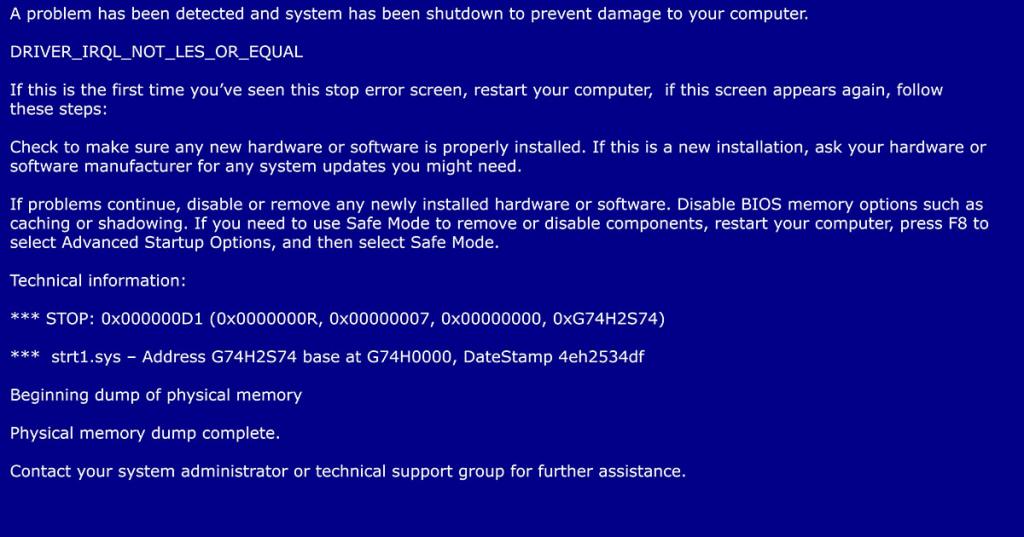 Driver irql. Синий экран смерти хр. Windows Blue Screen. Экран Error. Синий экран смерти Windows 3.1.