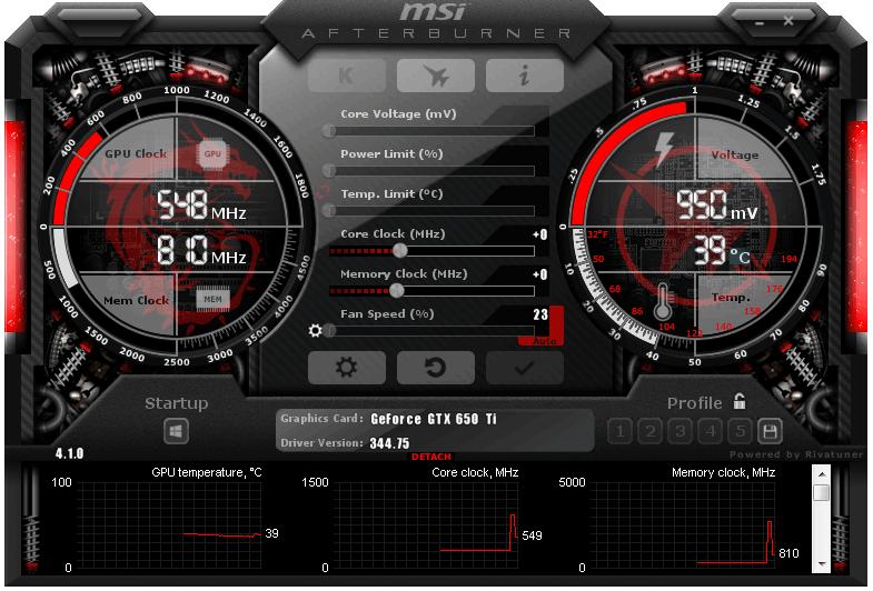 Программа MSI Afterburner