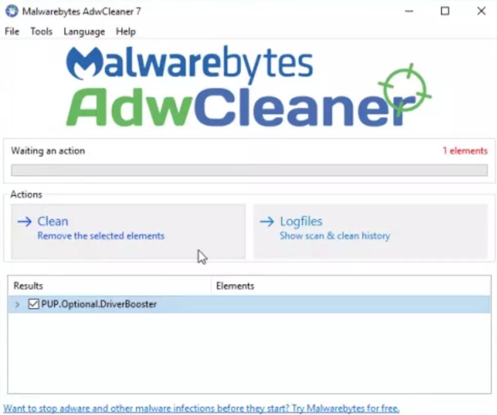 Антивирусный сканер AdwCleaner