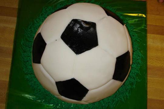 Soccer ball cake