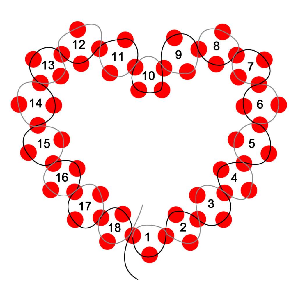 Как сделать сердечко из бисера