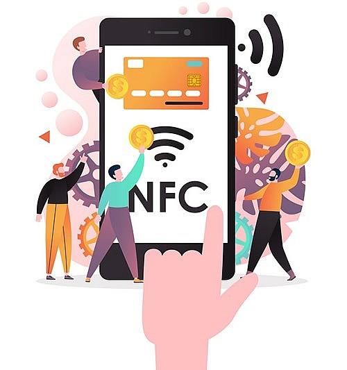 Иллюстрация работы NFC