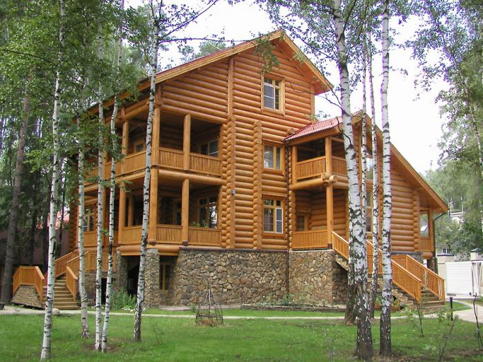 The project of a house from a log house